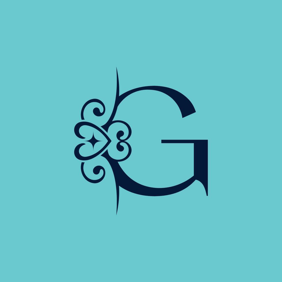beauty queen royal gold logo design letter G vector