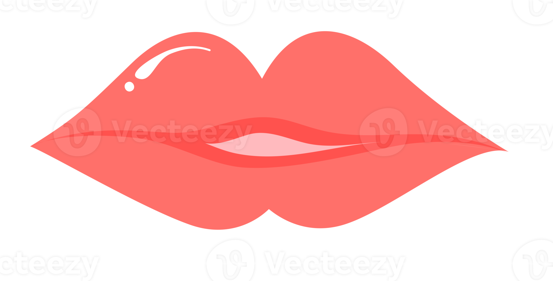 red lips isolated png