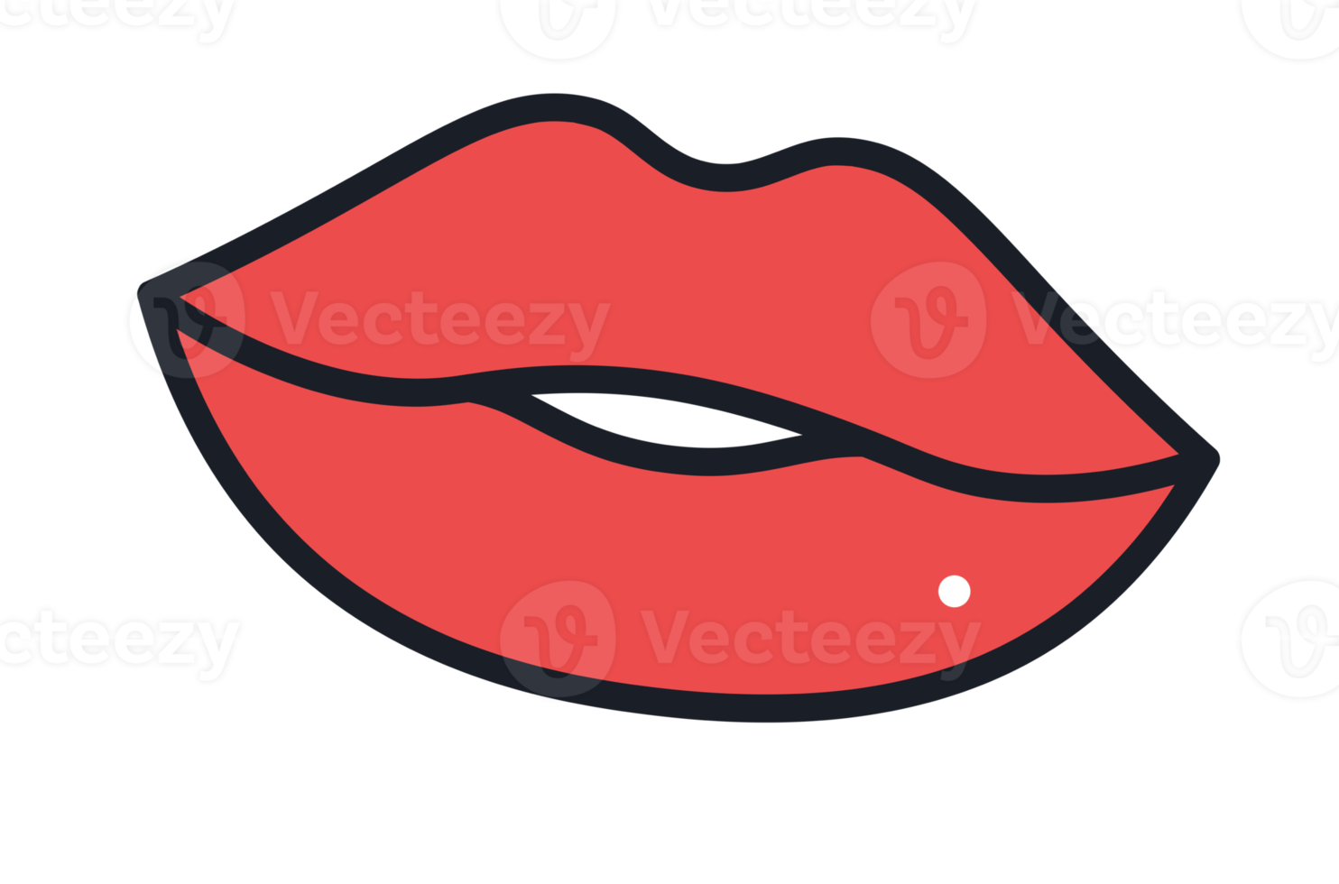 red lips isolated png