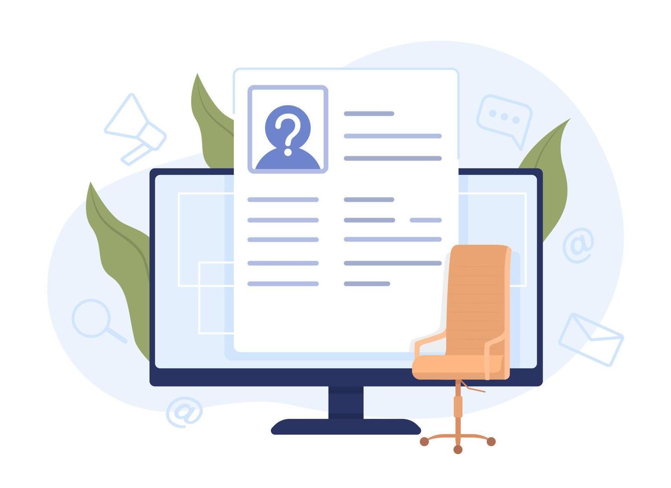 Headhunting flat concept vector illustration