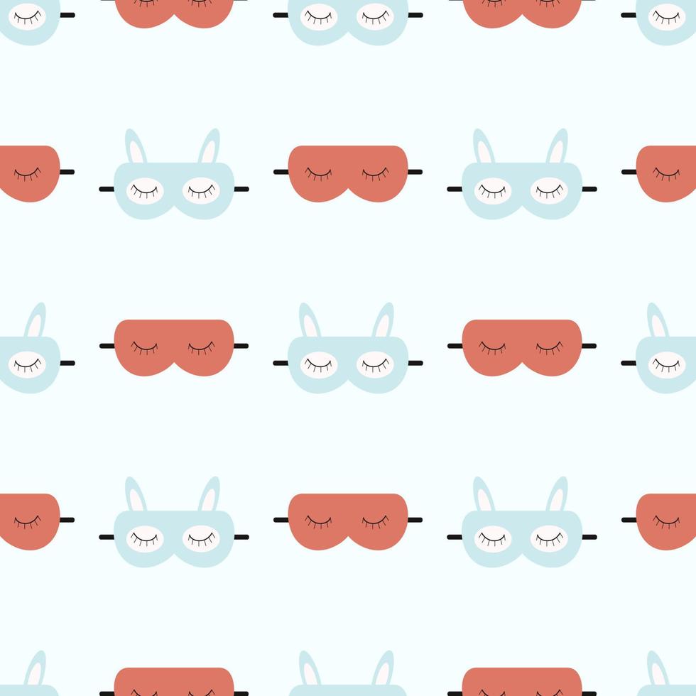 pattern of blue and red sleep mask vector