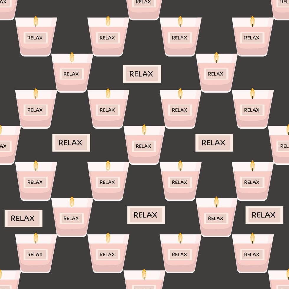 candle pattern in a glass vector