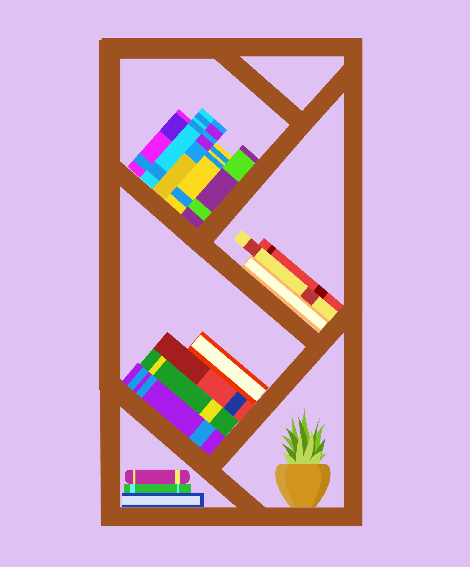 Bookcases with books vector illustration, bookshelves isolated