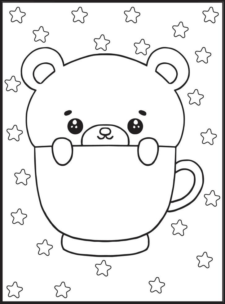 dibujos kawaii para colorear para niños 17264392 Vector en Vecteezy