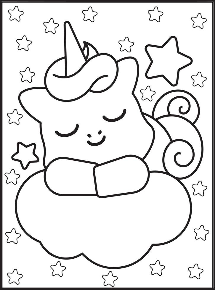 Kawaii Coloring pages for Kids vector