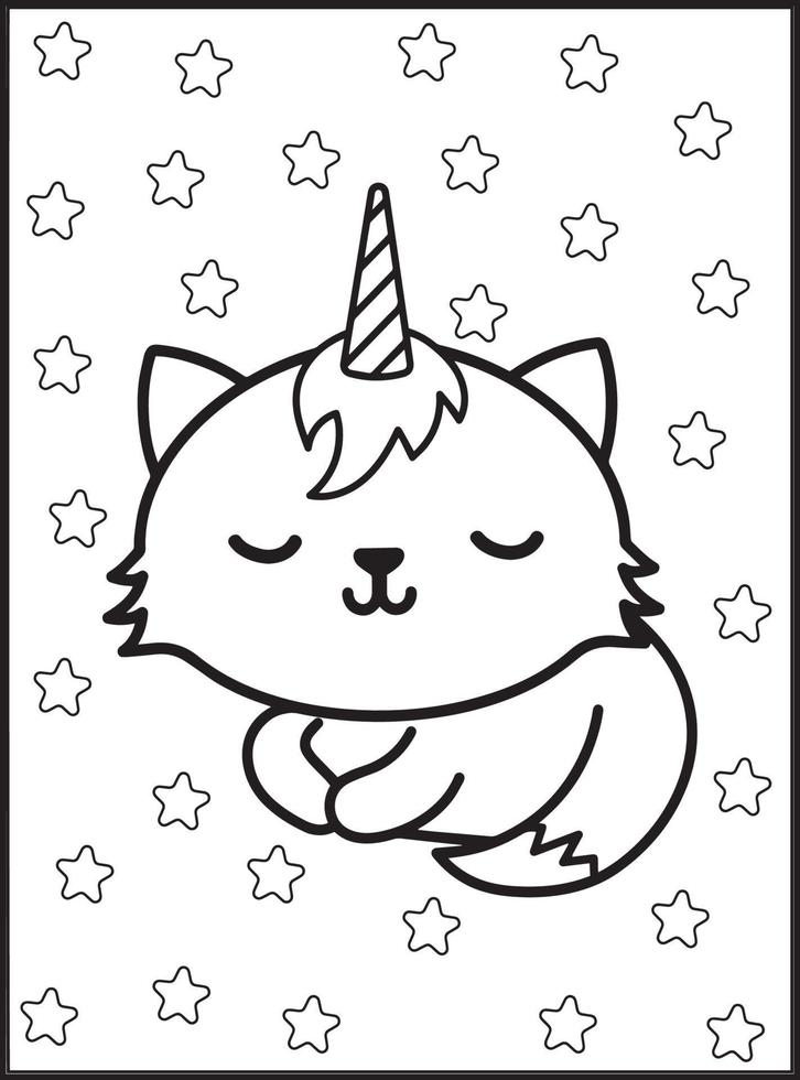 Premium Vector  Kawaii coloring page for kids