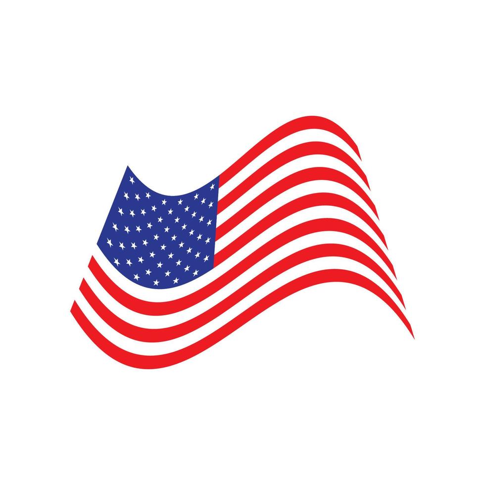 icono de la bandera americana, diseño de símbolo de ilustración vectorial. vector