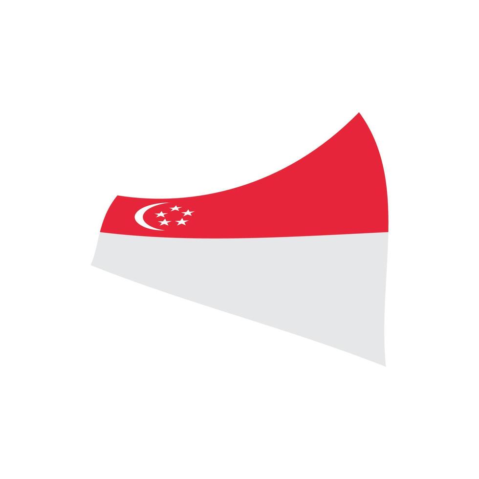 Republic of singapore flag icon, vector illustration logo design.