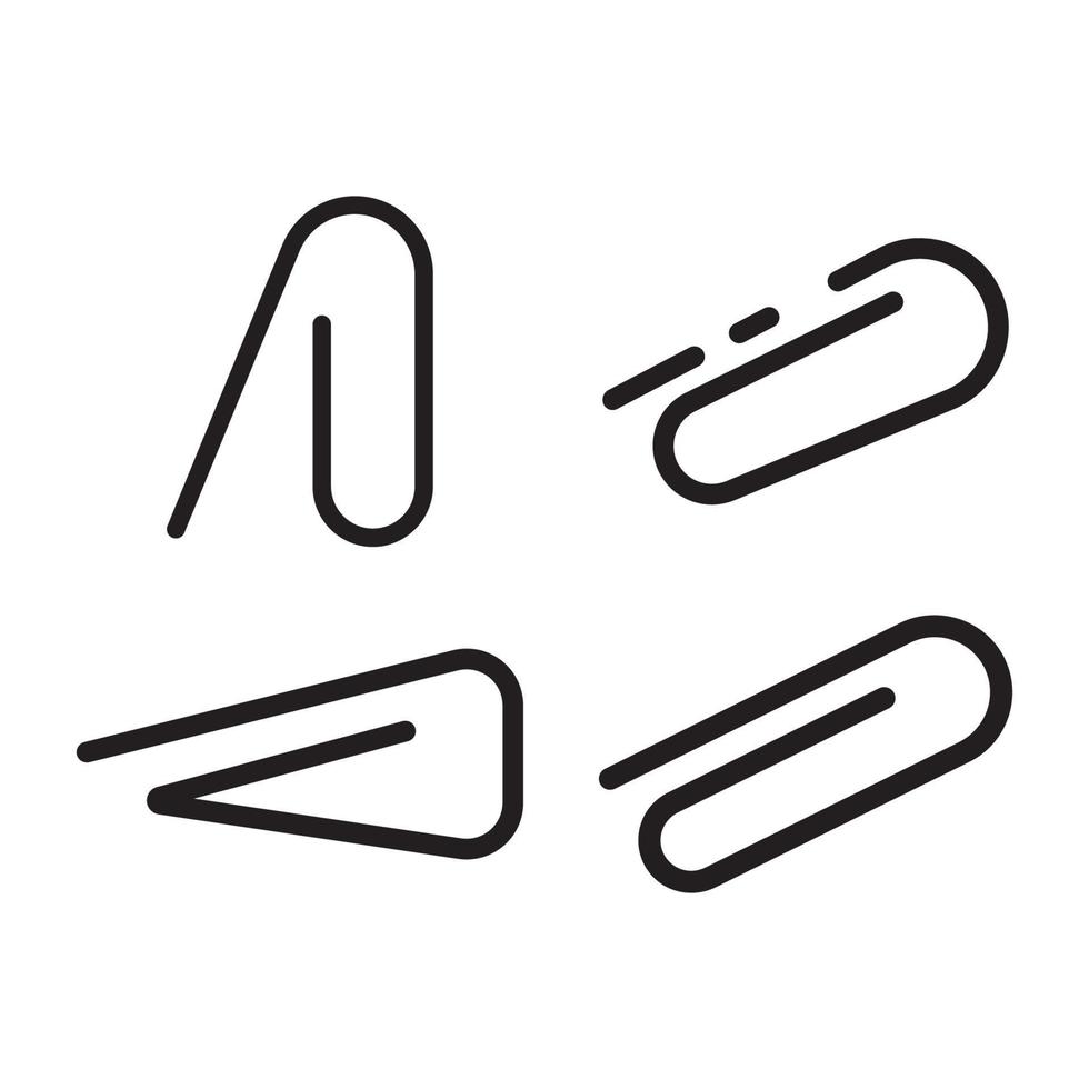 diseño de logotipo de ilustración de vector de icono de clip de papel