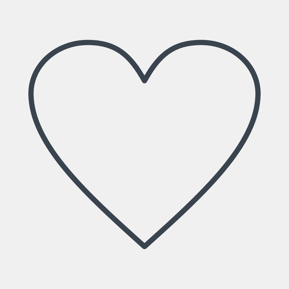 Icon heart. Valentine day celebration elements. Icons in line style. Good for prints, posters, logo, party decoration, greeting card, etc. vector