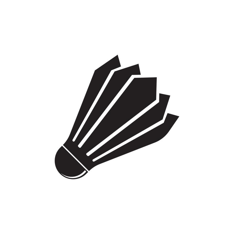 shuttlecock and racket icon,logo illustration design vector