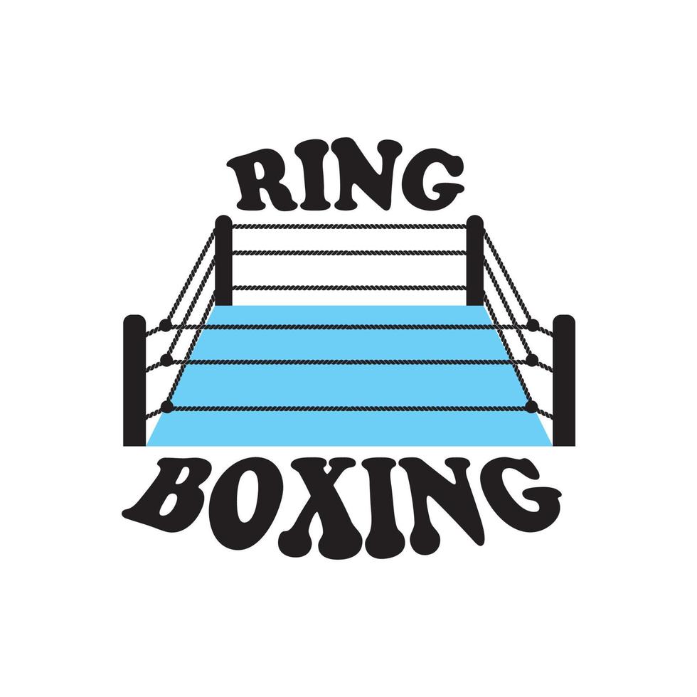 logotipo del ring de boxeo, diseño de ilustración vectorial de iconos vector