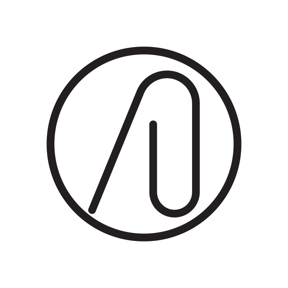 Paper clip icon vector illustration logo design 17264521 Vector Art at