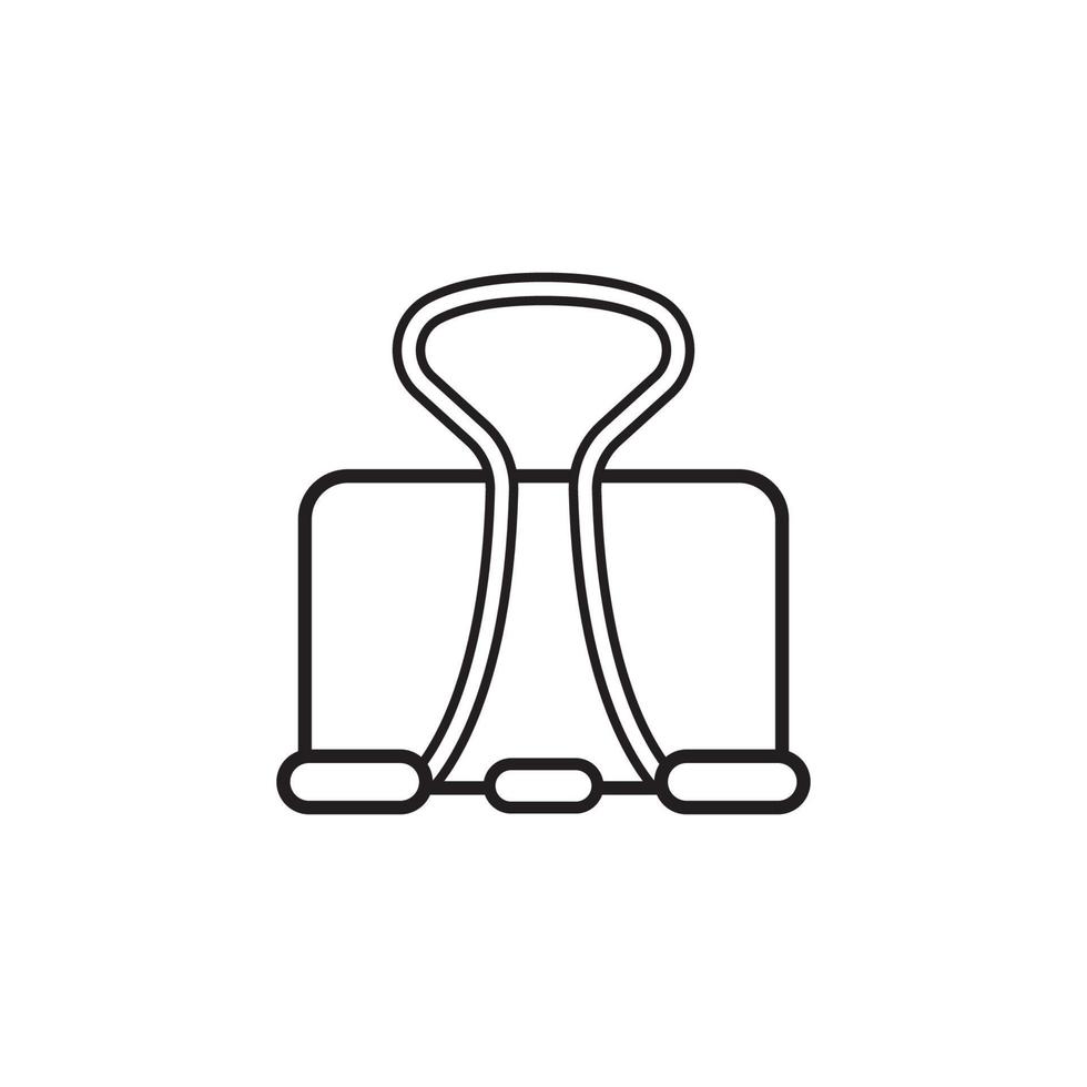 Paper clip icon vector illustration logo design