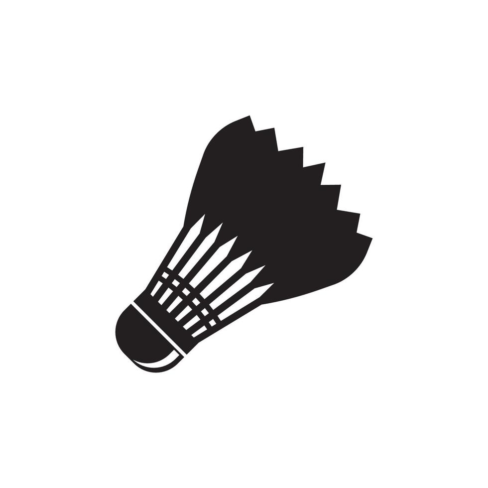 shuttlecock and racket icon,logo illustration design vector