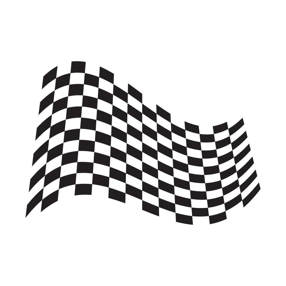 diseño de plantilla de ilustración de vector de logotipo de bandera de carrera