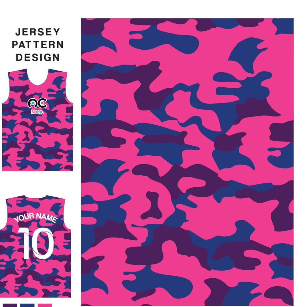Army template pink concept vector jersey pattern template for printing or sublimation sports uniforms football volleyball basketball e-sports cycling and fishing Free Vector