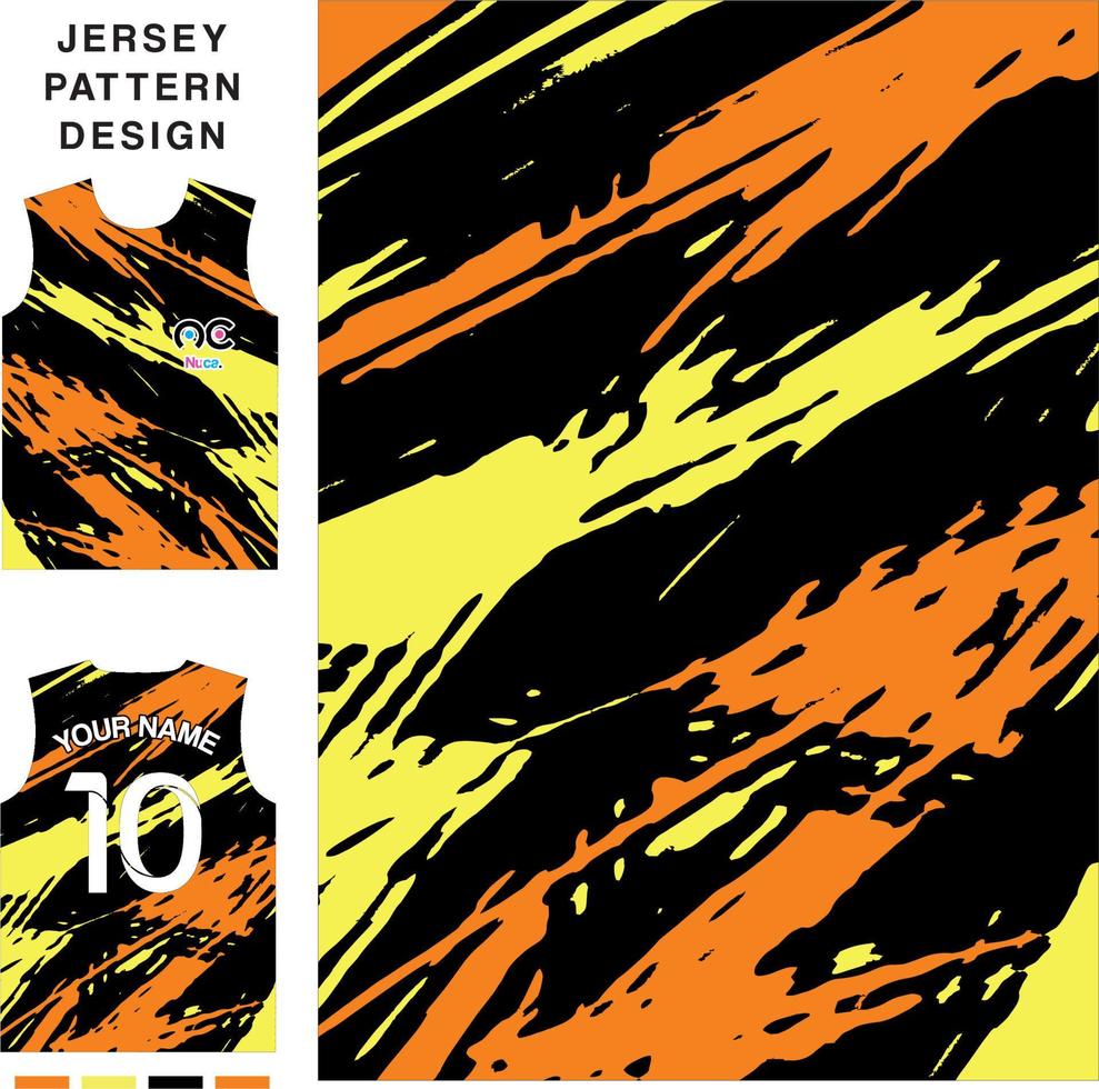 Abstract geometric concept vector jersey pattern template for printing or sublimation sports uniforms football volleyball basketball e-sports cycling and fishing Free Vector