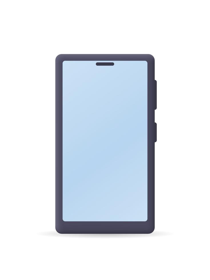 3D mock up mobile phone vector illustration