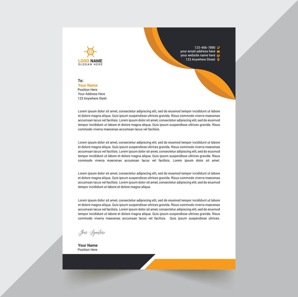 Creative Letterhead Design Template vector