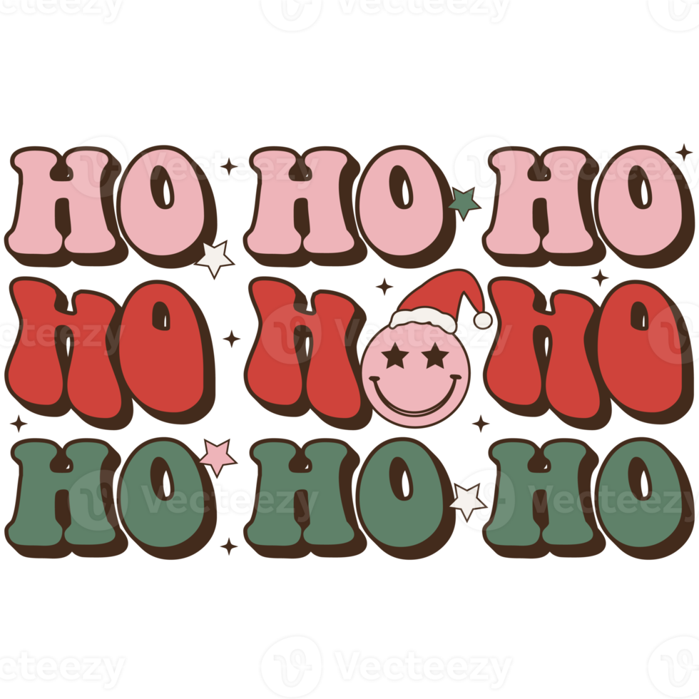 ho ho ho retro weihnachten png