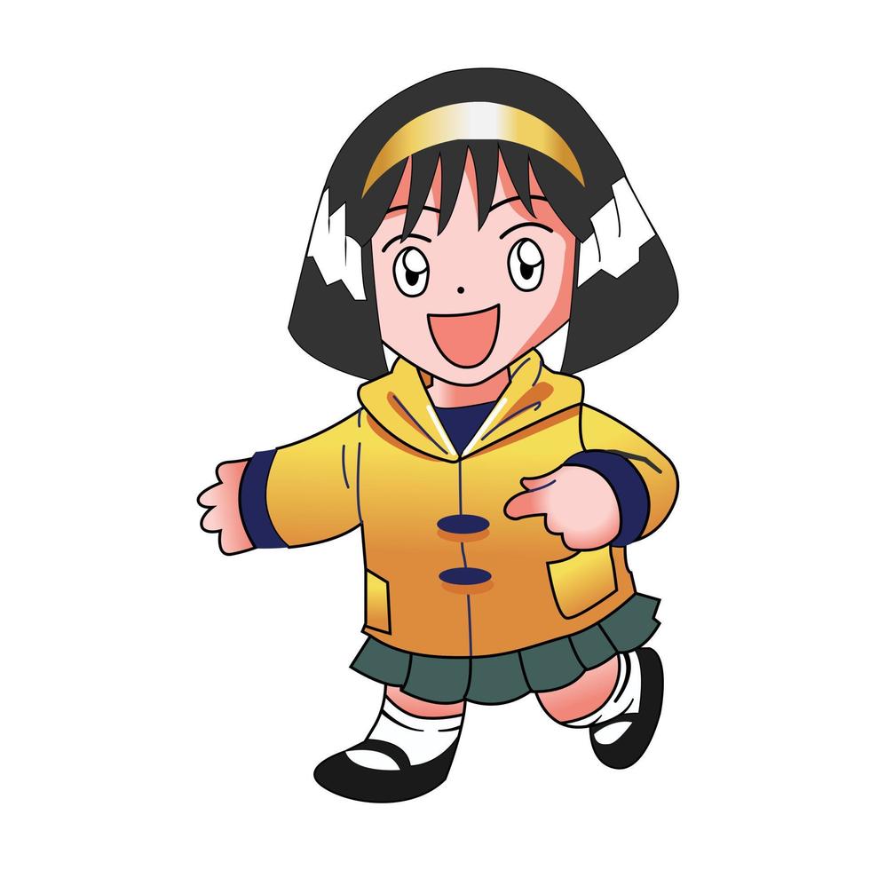 little girl in vector