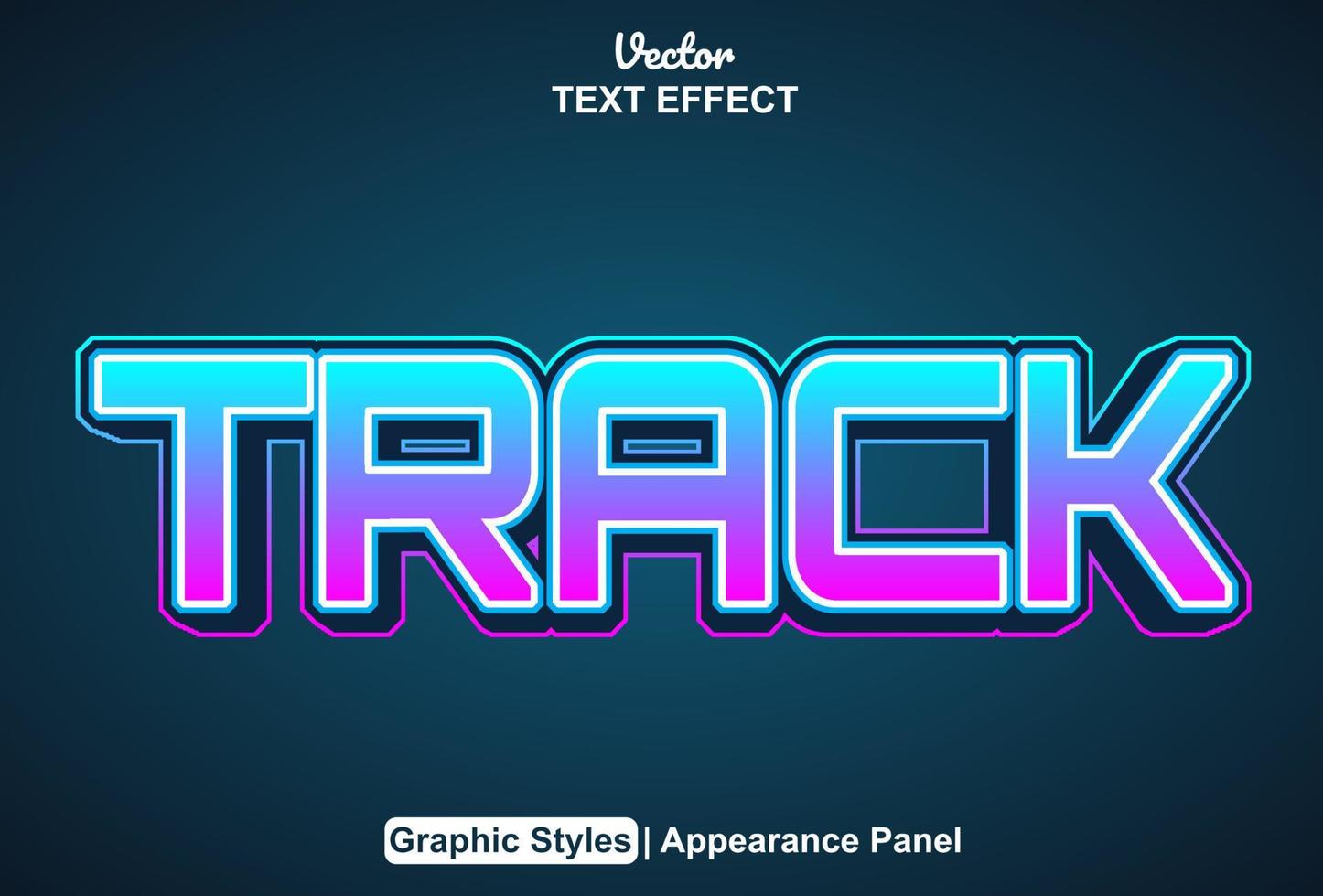 track text effect with graphic style and editable. vector