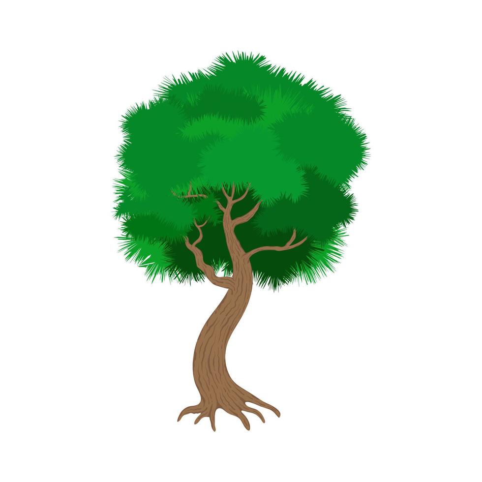 Wavy branch tree vector