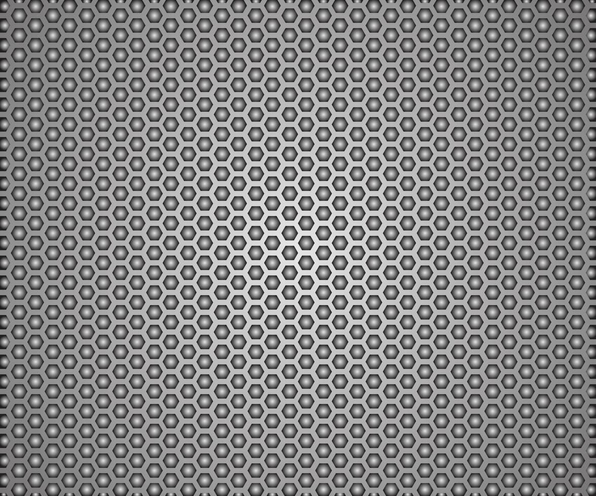 eps10 Vector Metallic gradient Speaker Grill Background. grey polygonal steel beehive or honey comb vector art design. Vector geometric seamless texture or pattern. shiny patterned or wallpaper