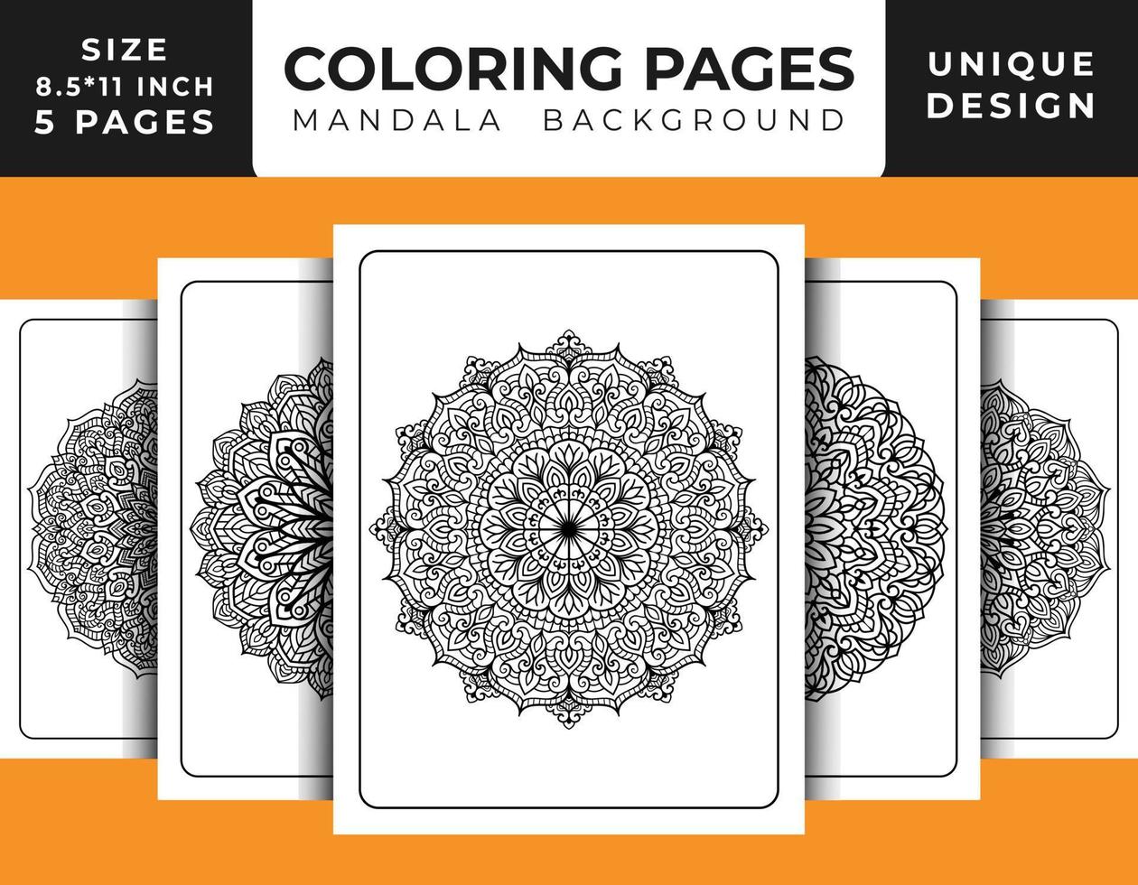 patrón floral de mandala página para colorear para adultos relajación, páginas para colorear fondo de mandala, páginas para colorear de mandala en blanco y negro, patrón de arte de línea dibujado a mano de mandala pro vector