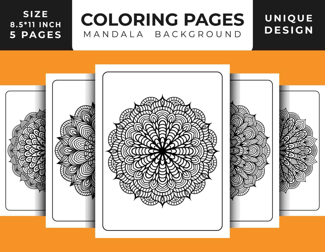 patrón floral de mandala página para colorear para adultos relajación, páginas para colorear fondo de mandala, páginas para colorear de mandala en blanco y negro, patrón de arte de línea dibujado a mano de mandala pro vector