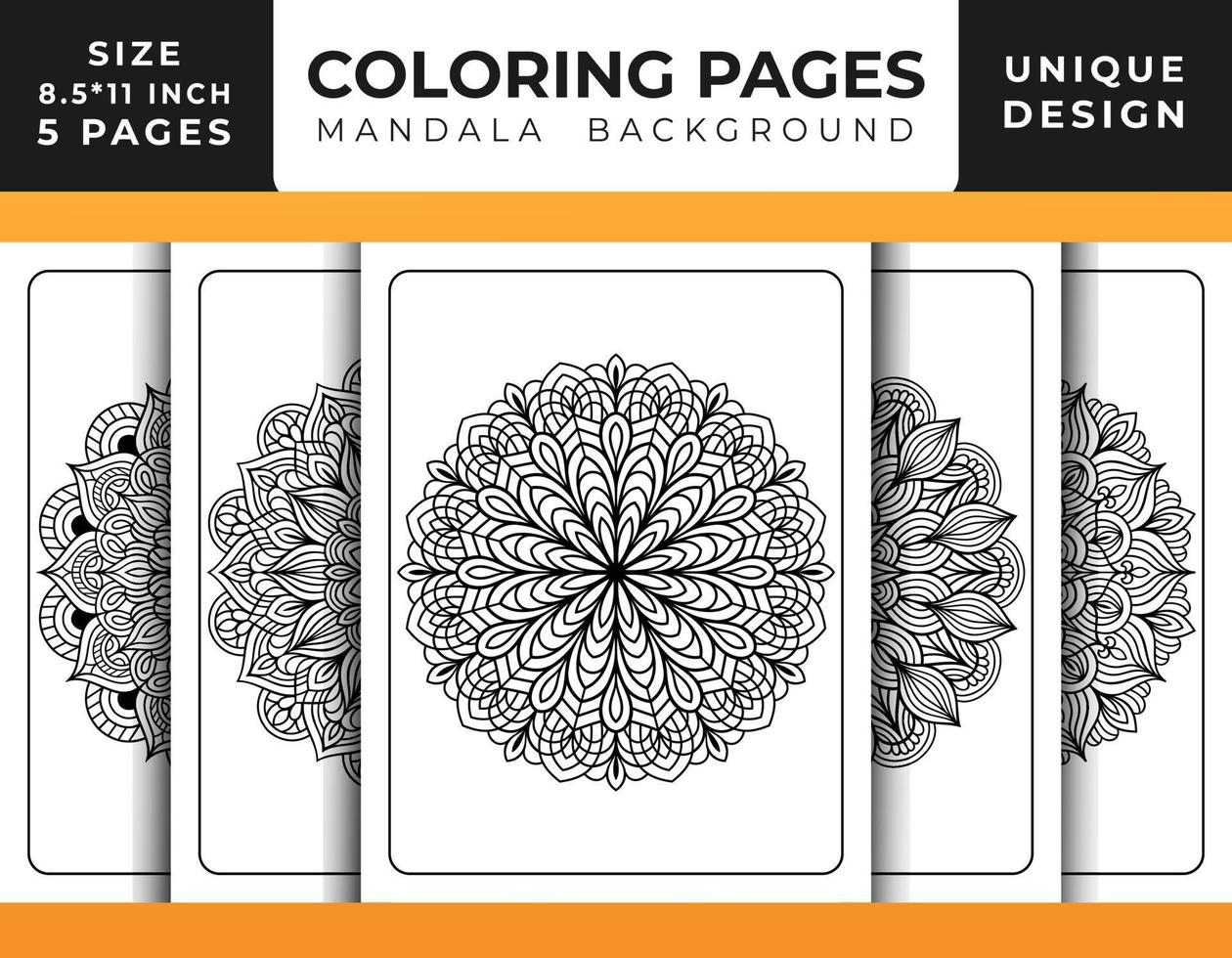 Mandala floral pattern coloring page for adults relaxation, Coloring pages mandala background, Black and white mandala coloring pages, mandala hand drawn outlined line art pattern pro vector