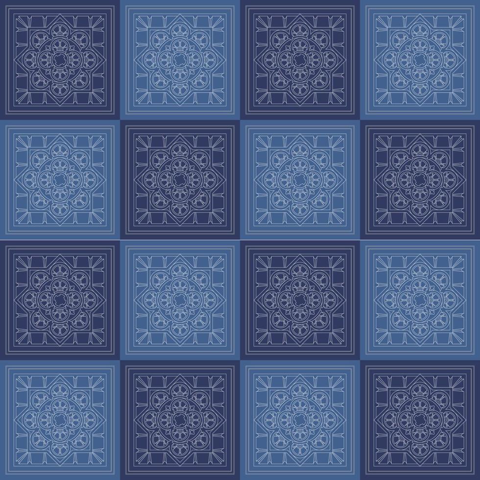 Abstract blue and white pattern seamless vector, Chinese style porcelain modern background. ceramic tile pattern, Porcelain decorative background, blue and white floral decor vector illustration.