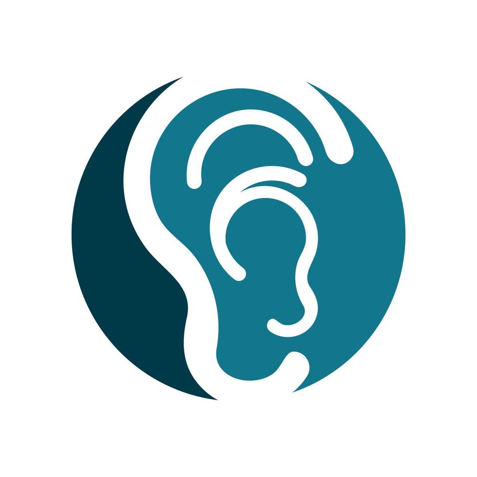 Hearing logo template vector