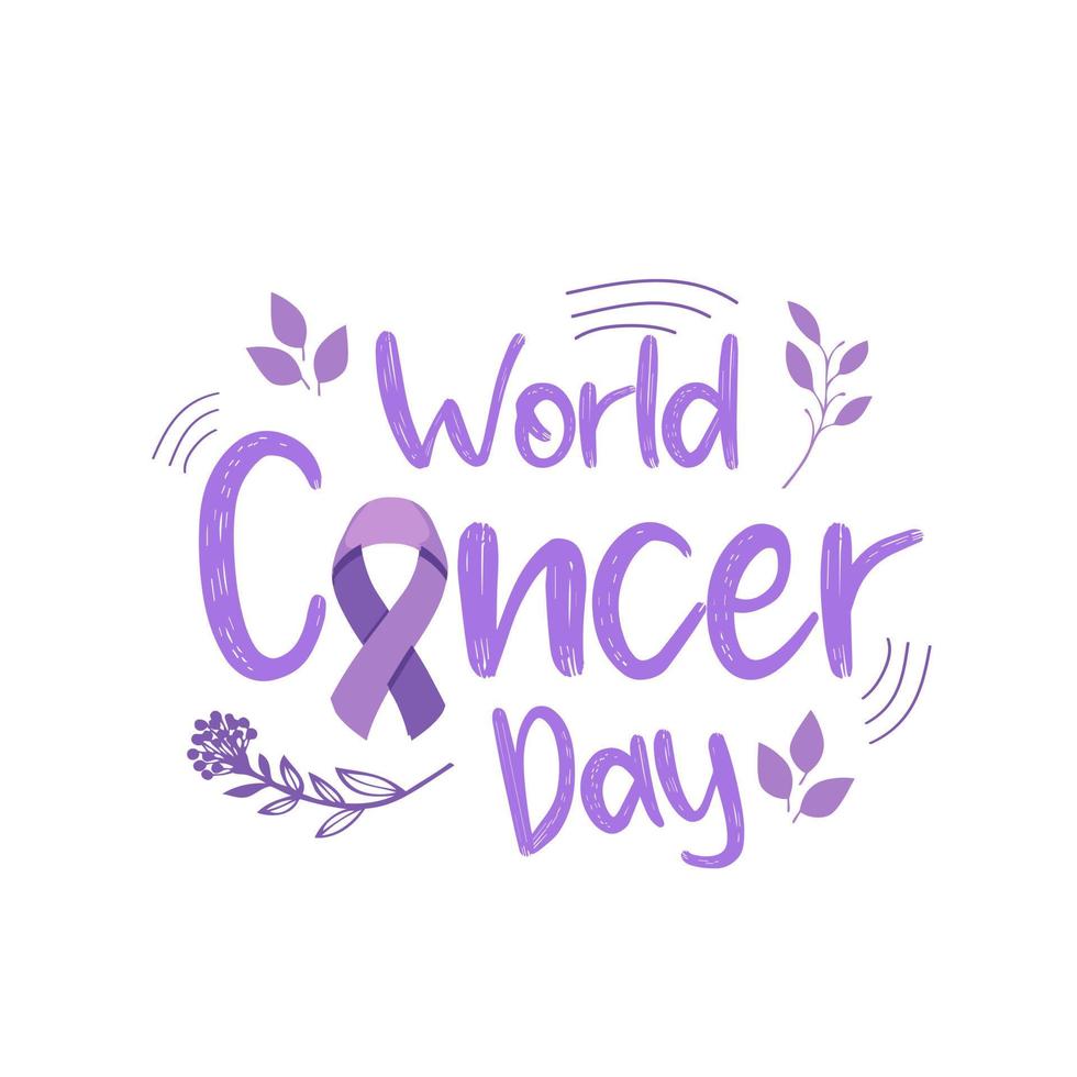world cancer daywith a simple design vector illustration