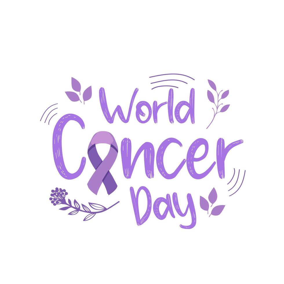 world cancer daywith a simple design vector illustration