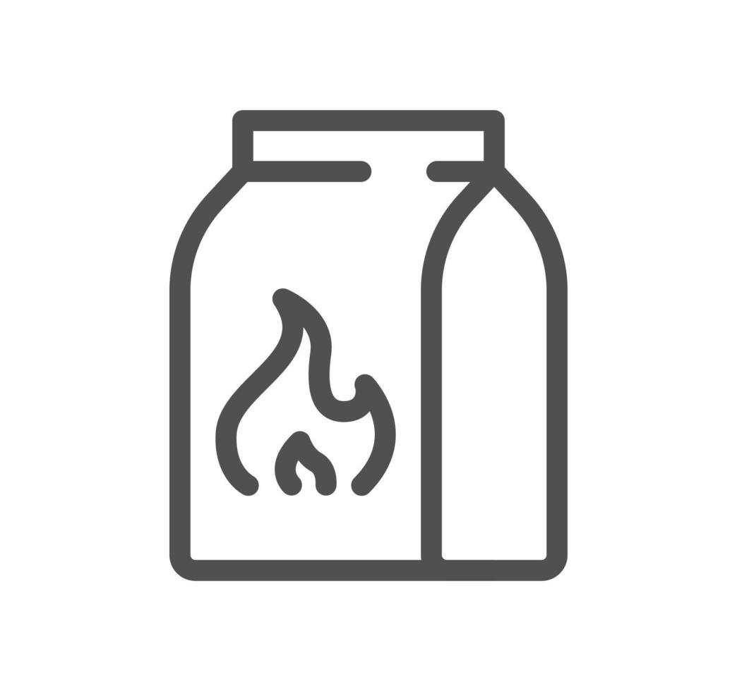 Grill related icon outline and linear vector. vector