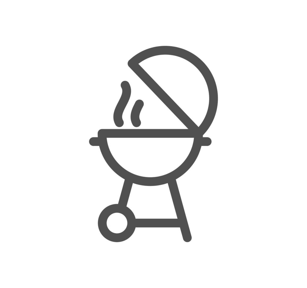 Grill related icon outline and linear vector. vector