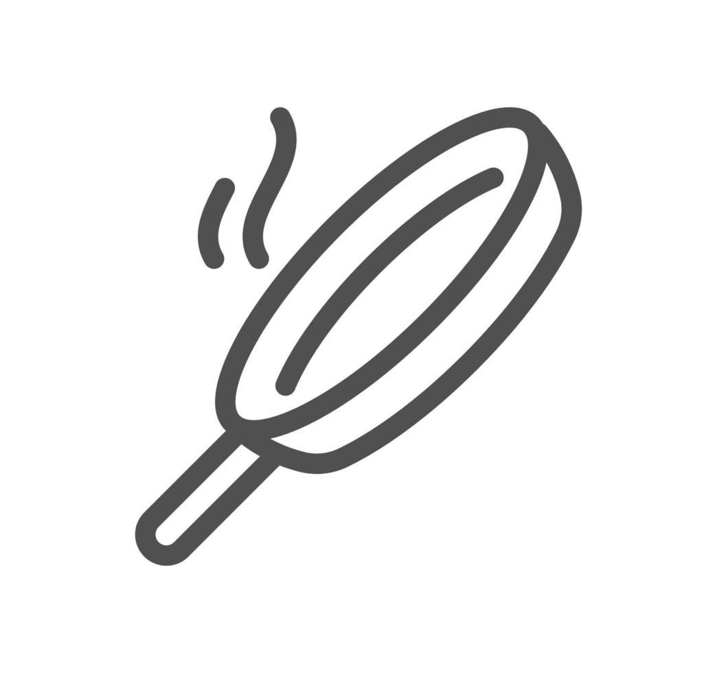 Grill related icon outline and linear vector. vector