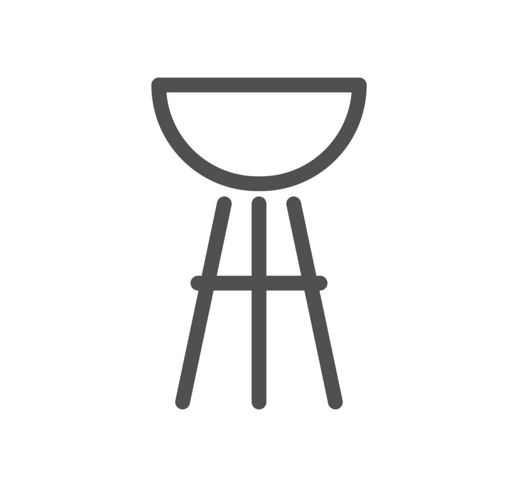 Grill related icon outline and linear vector. vector