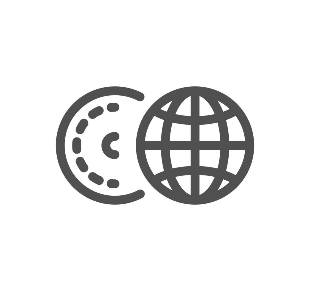 Global business related icon outline and linear vector. vector