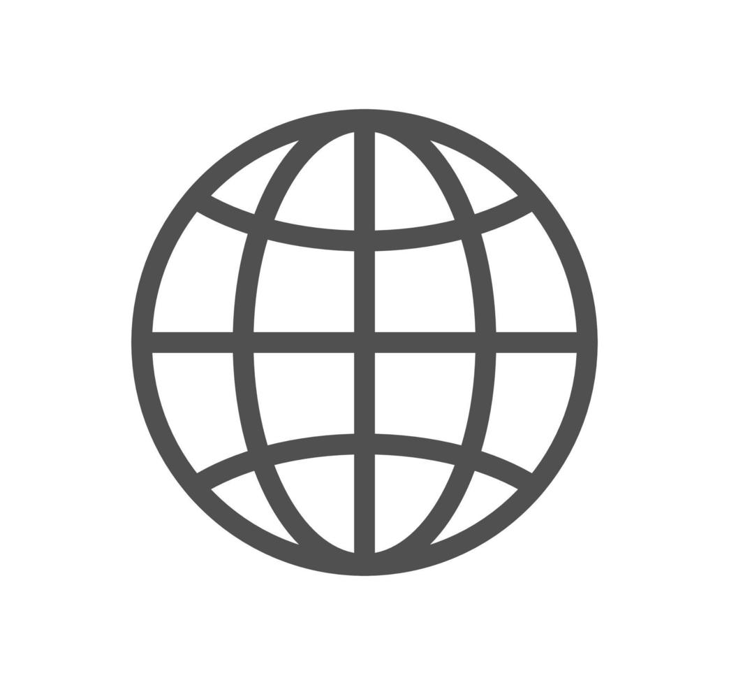 Globe related icon outline and linear vector. vector
