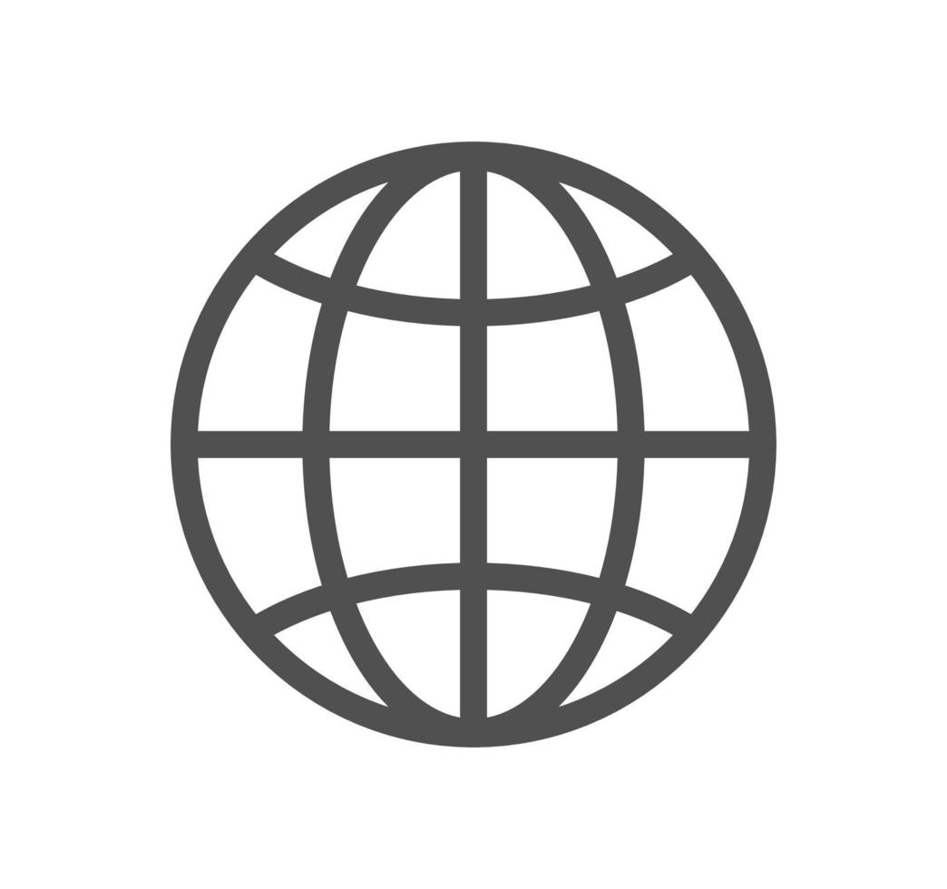 Globe related icon outline and linear vector. vector