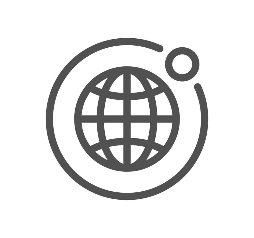 Globe related icon outline and linear vector. vector