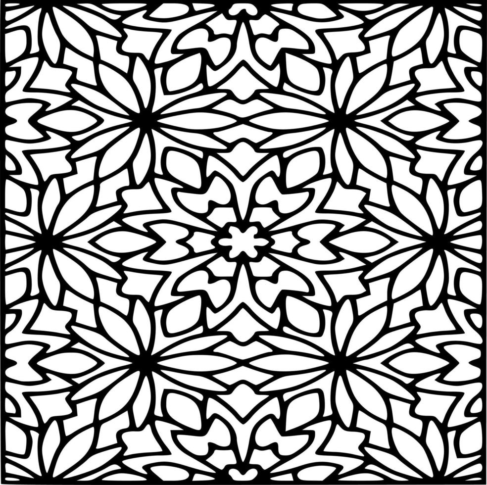 Black and white line patterns vector