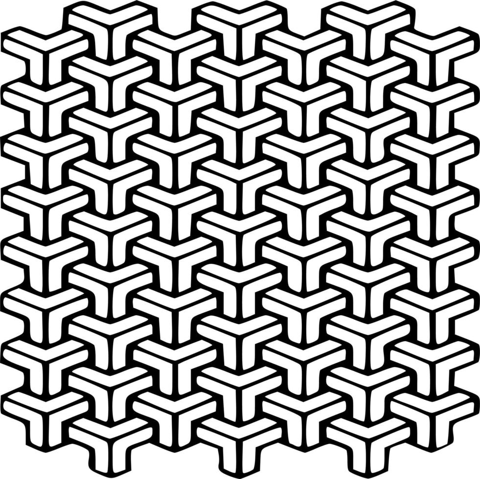 Black and white line patterns vector