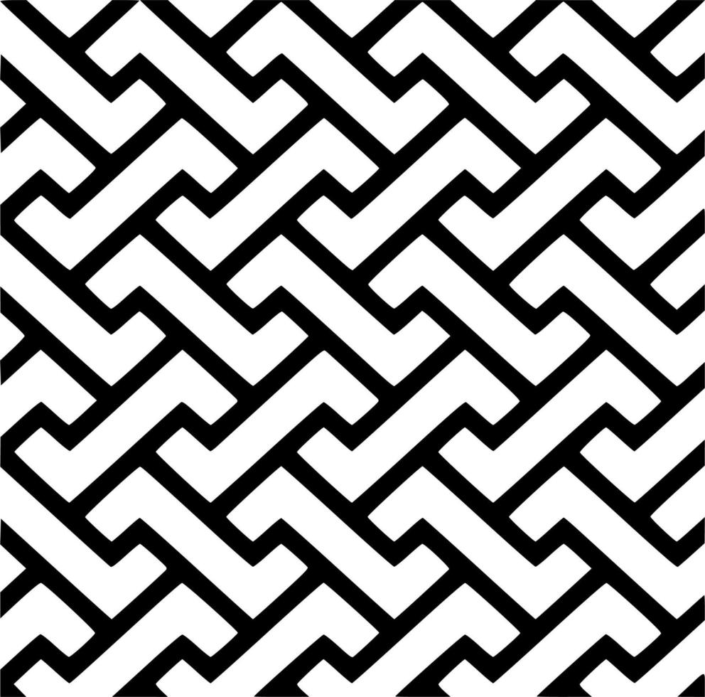 Black and white line patterns vector