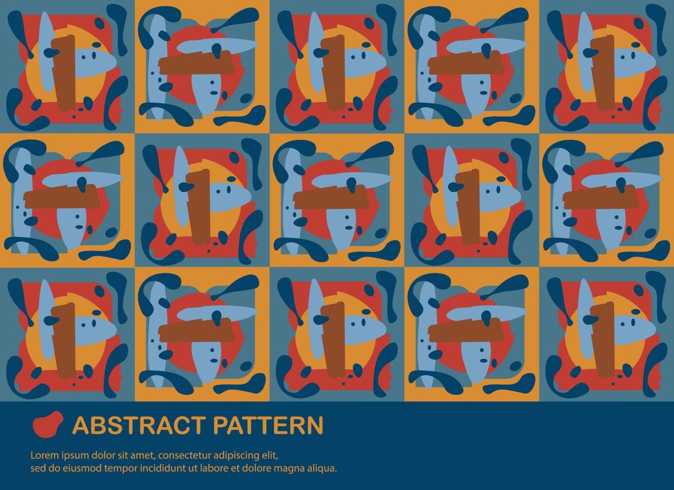 Geometric Abstract Backgrounds Design. Composition of simple geometric shapes on a blue background. For use in Presentation, Flyer and Leaflet, Cards, Landing, Website Design. vector