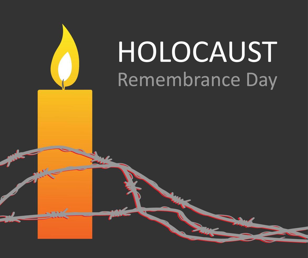 ilustración vectorial del día del recuerdo del holocausto, 27 de enero vector