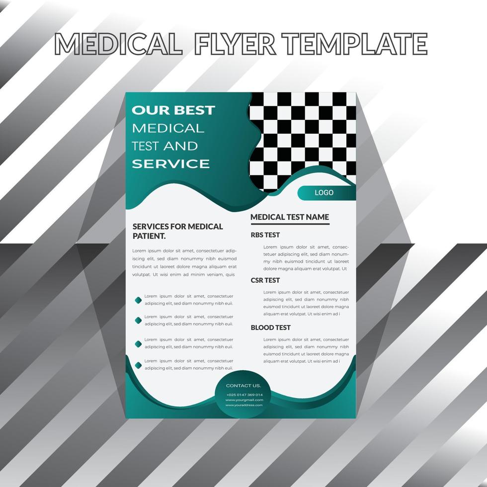 medical flyer template vector